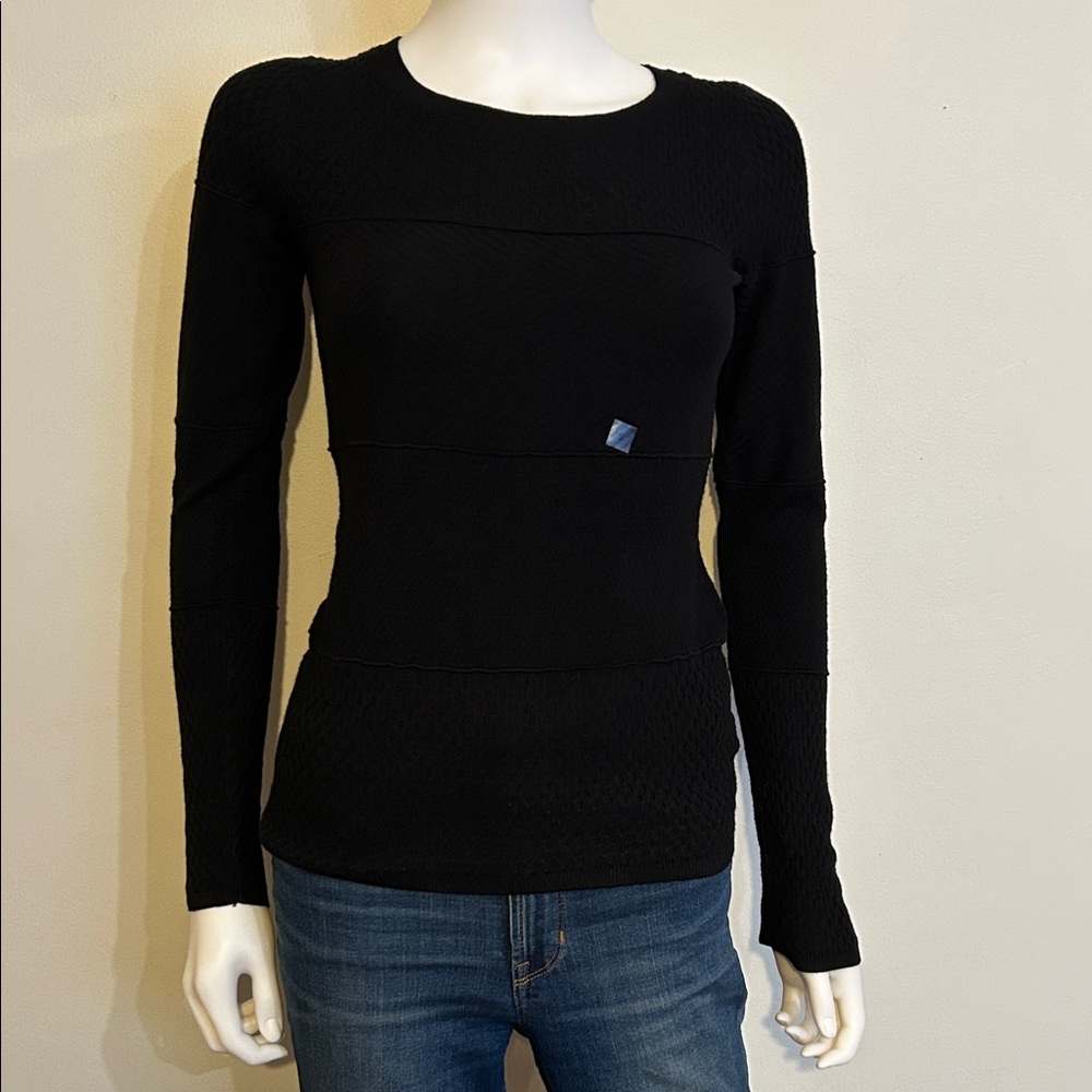 Express Elegant Black Long Sleeve Tee